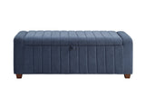 Derby Blue Storage Bench - Ornate Home