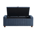 Derby Blue Storage Bench - Ornate Home