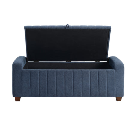 Derby Blue Storage Bench - Ornate Home