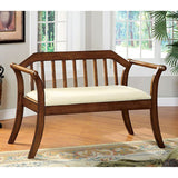 Derby Dark Oak/Beige Bench - Ornate Home