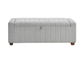 Derby Gray Storage Bench - Ornate Home