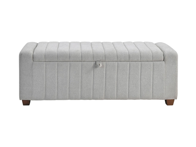 Derby Gray Storage Bench - Ornate Home