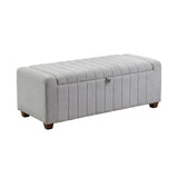 Derby Gray Storage Bench - Ornate Home