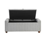 Derby Gray Storage Bench - Ornate Home