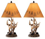 Derek Brown Rustic Table Lamp (Set of 2) - Ornate Home