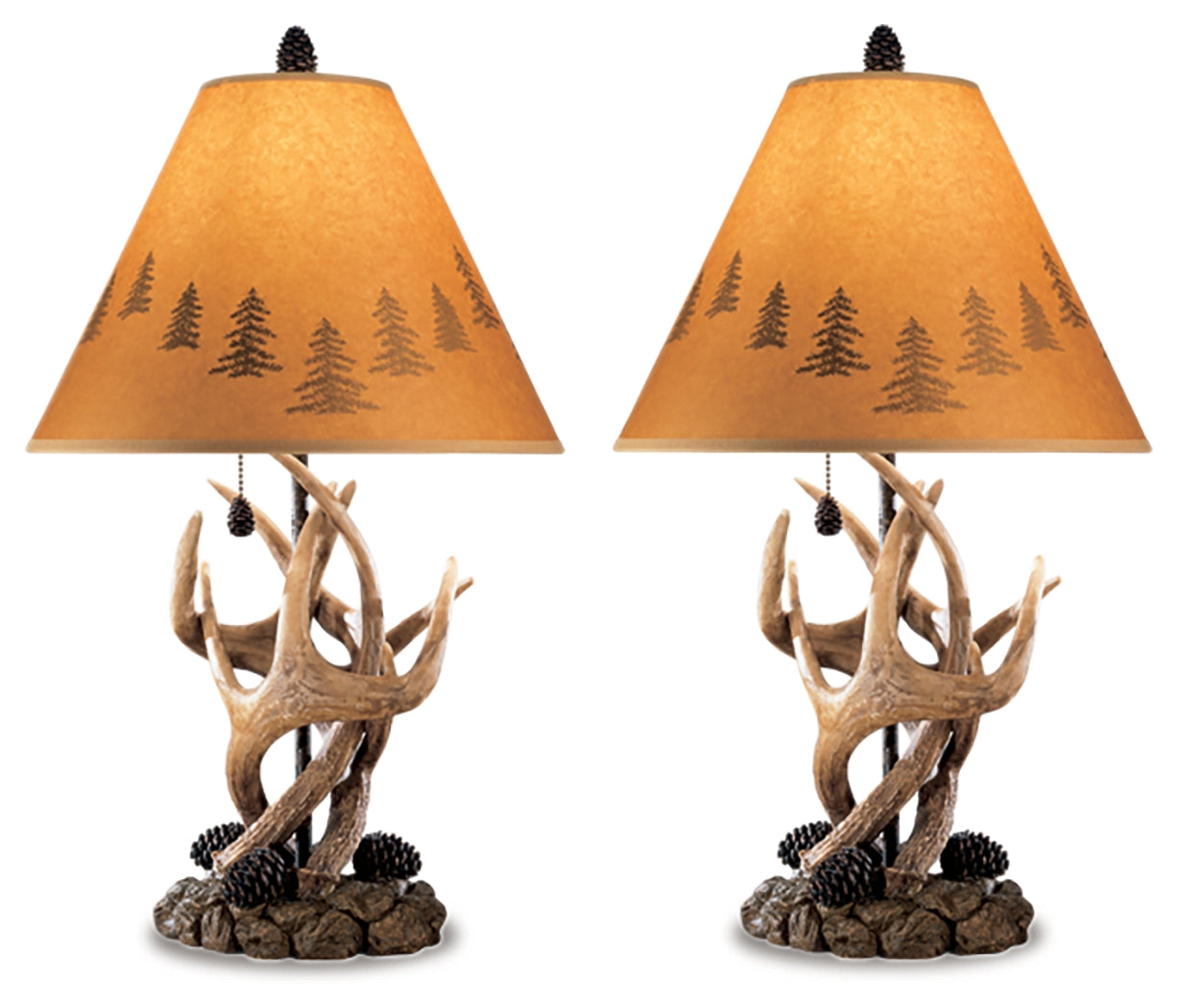 Derek Brown Rustic Table Lamp (Set of 2) - Ornate Home