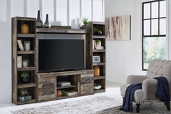 Derekson Multi Gray 4-Piece Entertainment Center - Ornate Home