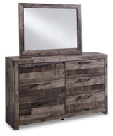 Derekson Multi Gray Full Panel Bed, Dresser and Mirror - Ornate Home