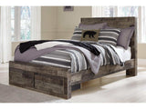 Derekson Multi Gray Full Panel Bed w/ 2 Storage Drawers (Online Special Price) - Ornate Home