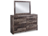 Derekson Multi Gray Full Panel Bedroom Set with Dresser, Mirror and Nightstand (Online Special Price) - Ornate Home