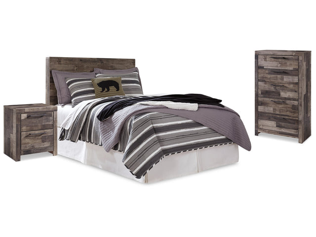 Derekson Multi Gray Full Panel Headboard, Chest and Nightstand - Ornate Home