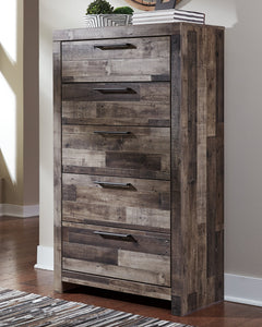 Derekson Multi Gray Full Panel Headboard, Chest and Nightstand - Ornate Home