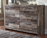 Derekson Multi Gray Full Panel Headboard, Dresser and Nightstand (Online Special Price) - Ornate Home