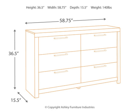 Derekson Multi Gray Full Panel Headboard, Dresser and Nightstand - Ornate Home