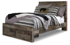 Derekson Multi Gray Full Panel Storage Bedroom Set with Dresser - Ornate Home