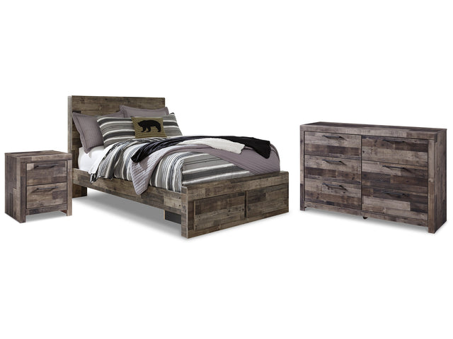 Derekson Multi Gray Full Storage Bed, Dresser and Nightstand (Online Special Price) - Ornate Home