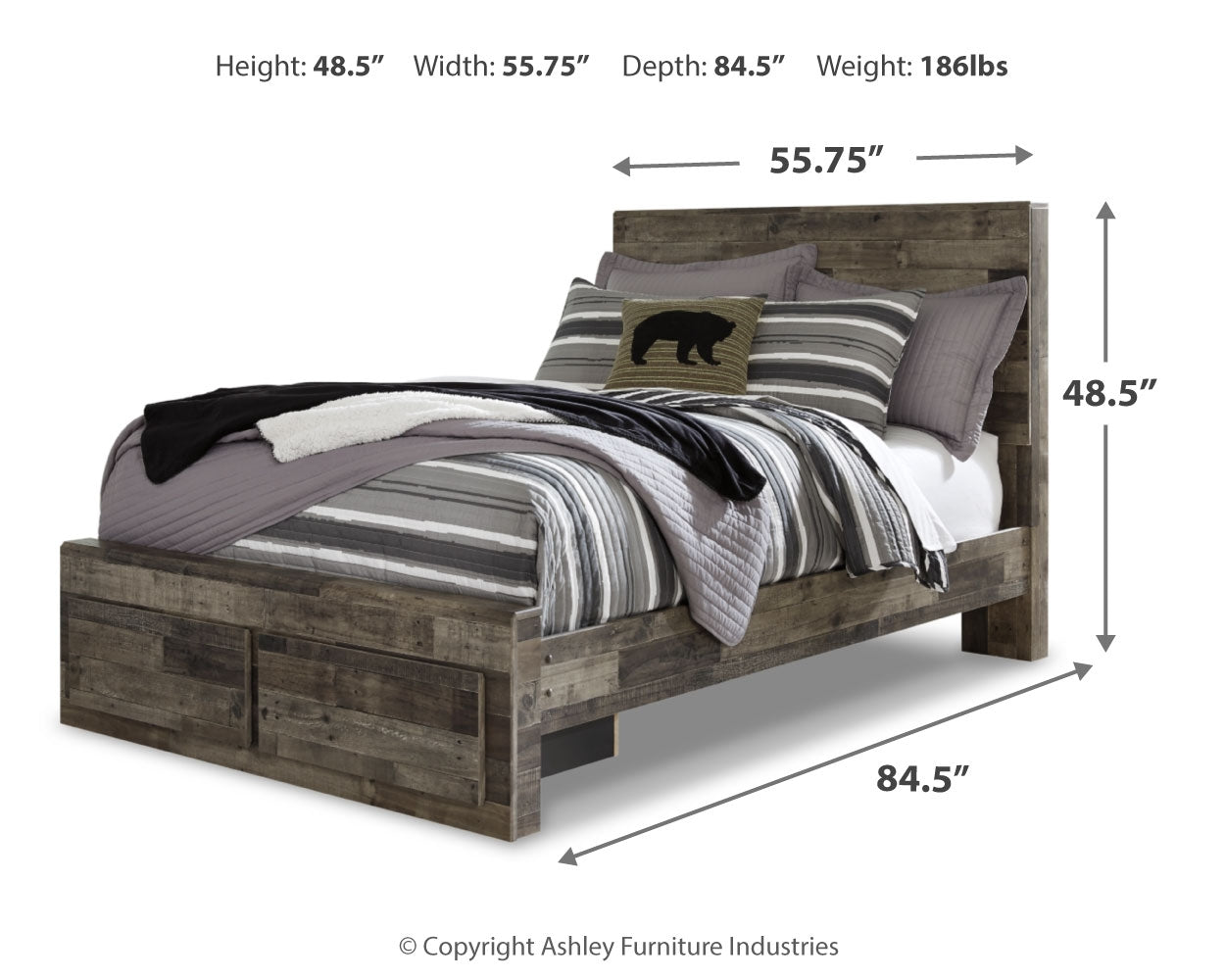 Derekson Multi Gray Full Storage Bed, Dresser and Nightstand (Online Special Price) - Ornate Home