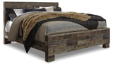 Derekson Multi Gray King Panel Bed, Dresser, Mirror and Nightstand (Online Special Price) - Ornate Home