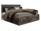 Derekson Multi Gray King Panel Bed w/ 6 Storage Drawers - Ornate Home