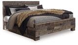 Derekson Multi Gray King Panel Bed with 2 Side Storage (Online Special Price) - Ornate Home