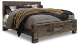 Derekson Multi Gray King Panel Bedroom Set with Dresser, Mirror and Chest (Online Special Price) - Ornate Home