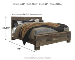 Derekson Multi Gray King Panel Bedroom Set with Mirror and Nightstand - Ornate Home