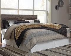 Derekson Multi Gray King Panel Headboard, Dresser, Mirror and Nightstand - Ornate Home