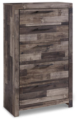 Derekson Multi Gray King Panel Storage Bed, Dresser, Mirror, Chest and 2 Nightstands (Online Special Price) - Ornate Home