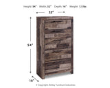 Derekson Multi Gray King Panel Storage Bed, Dresser, Mirror, Chest and 2 Nightstands - Ornate Home