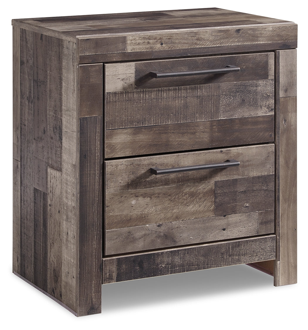 Derekson Multi Gray King Panel Storage Bedroom Set with Dresser, Mirror and Nightstand (Online Special Price) - Ornate Home
