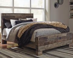 Derekson Multi Gray Queen Panel Bed, Dresser and Mirror - Ornate Home