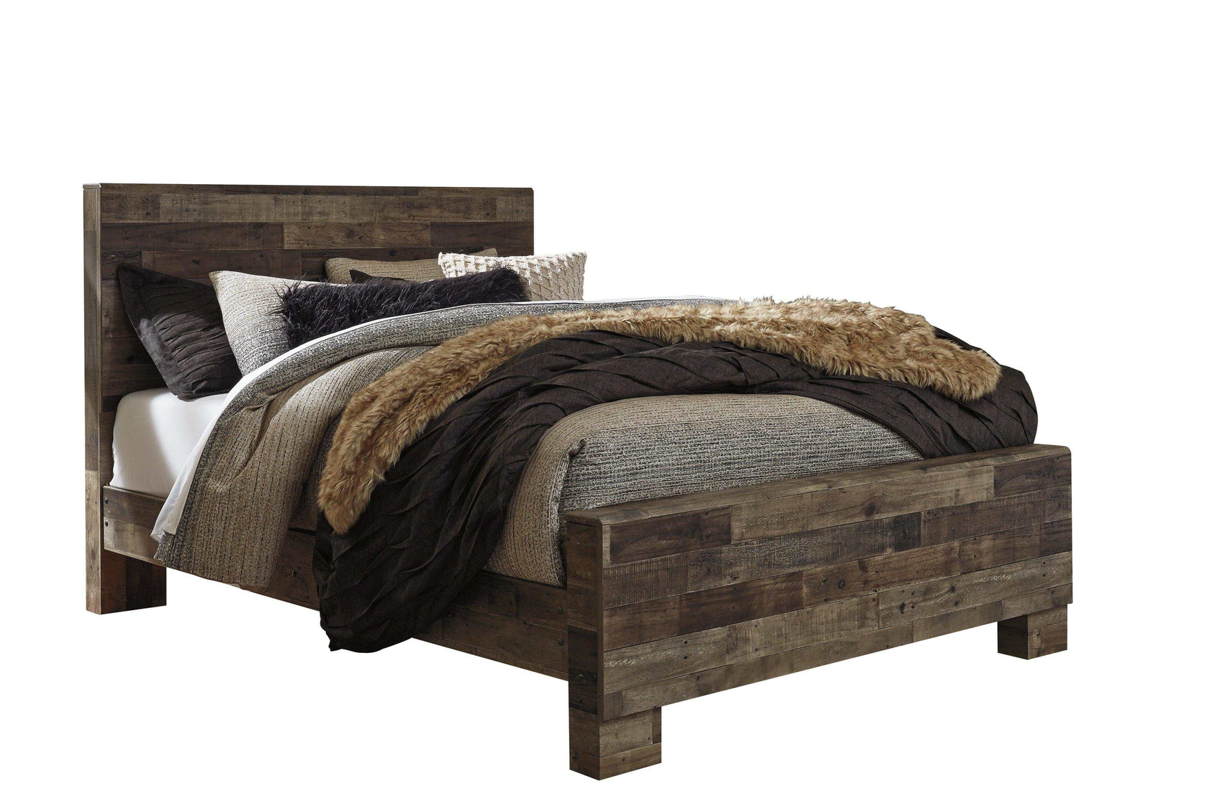 Derekson Multi Gray Queen Panel Bed (Online Special Price) - Ornate Home