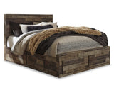 Derekson Multi Gray Queen Panel Bed w/ 6 Storage Drawers (Online Special Price) - Ornate Home