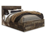 Derekson Multi Gray Queen Panel Bed w/ 6 Storage Drawers - Ornate Home