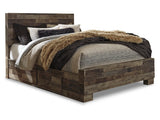 Derekson Multi Gray Queen Panel Bed with 2 Side Storage (Online Special Price) - Ornate Home