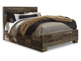 Derekson Multi Gray Queen Panel Bed with 2 Storage Drawers (Online Special Price) - Ornate Home