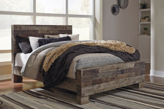 Derekson Multi Gray Queen Panel Bedroom Set with Dresser, Mirror and Nightstand - Ornate Home