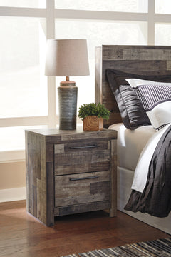 Derekson Multi Gray Queen Panel Bedroom Set with Dresser, Mirror and Nightstand - Ornate Home
