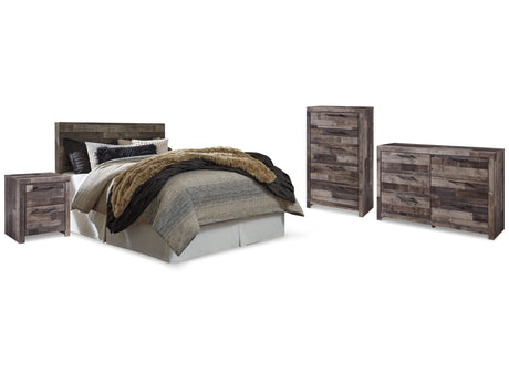 Derekson Multi Gray Queen Panel Headboard, Dresser, Chest and Nightstand - Ornate Home