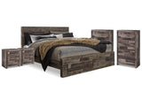 Derekson Multi Gray Queen Panel Storage Bedroom Set with 2 Chests and 2 Nightstands (Online Special Price) - Ornate Home