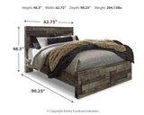 Derekson Multi Gray Queen Panel Storage Bedroom Set with 2 Nightstands (Online Special Price) - Ornate Home