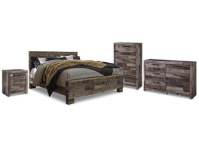 Derekson Multi Gray Queen Panel Storage Bedroom Set with Dresser, Chest and Nightstand (Online Special Price) - Ornate Home