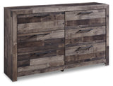 Derekson Multi Gray Queen Panel Storage Bedroom Set with Dresser, Chest and Nightstand - Ornate Home