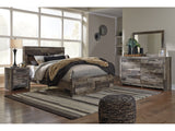 Derekson Multi Gray Queen Panel Storage Bedroom Set with Dresser, Mirror and 2 Nightstands (Online Special Price) - Ornate Home