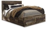 Derekson Multi Gray Queen Panel Storage Bedroom Set with Dresser and 2 Nightstand (Online Special Price) - Ornate Home