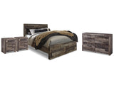 Derekson Multi Gray Queen Panel Storage Bedroom Set with Dresser and 2 Nightstands (Online Special Price) - Ornate Home