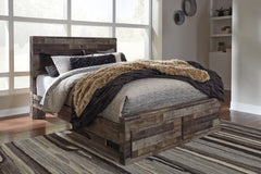 Derekson Multi Gray Queen Panel Storage Bedroom Set with Dresser and 2 Nightstands - Ornate Home