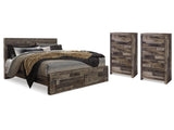 Derekson Multi Gray Queen Storage Bedroom Set with 2 Chests (Online Special Price) - Ornate Home