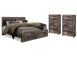 Derekson Multi Gray Queen Storage Bedroom Set with 2 Chests - Ornate Home