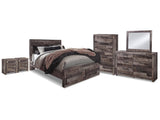 Derekson Multi Gray Queen Storage Bedroom Set with Dresser, Mirror, Chest and 2 Nightstands - Ornate Home